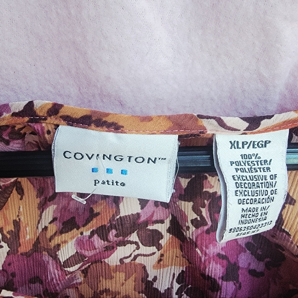 Covington Purple and Yellow Floral Tank Top - Picture 2 of 5